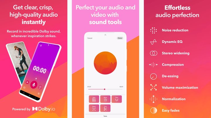 Dolby on app screenshot