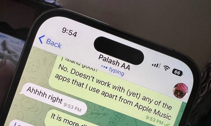 Dynamic Island in Telegram.