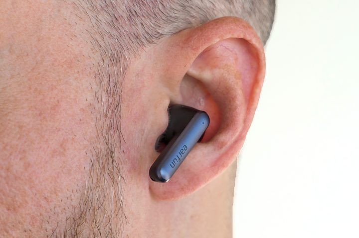 Closer view of Earfun Air S in ear.