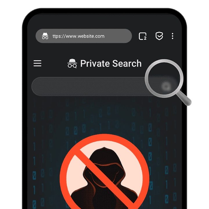 FAB Adblocker Browser private browser pane.