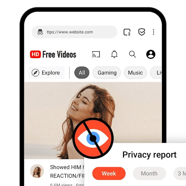 FAB Adblocker Browser video pricavy pane.