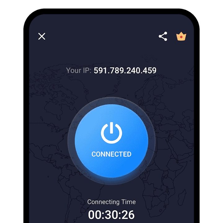 FAB Adblocker Browser VPN pane.