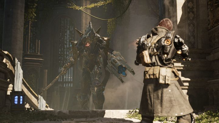 A large enemy approaches the player in The First Descendant.