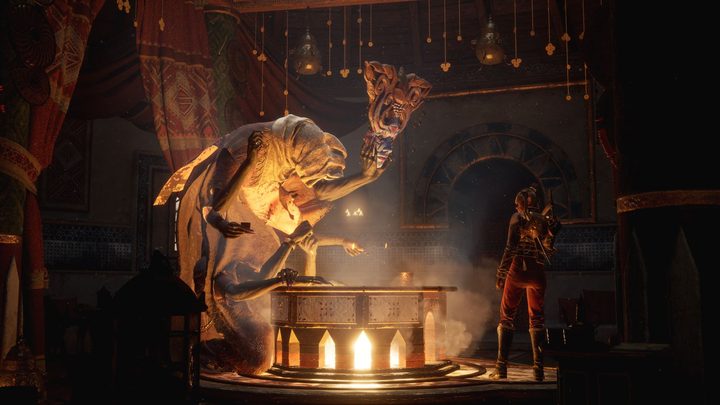 Nor prepares to fast travel in Flintlock: The Siege of Dawn.