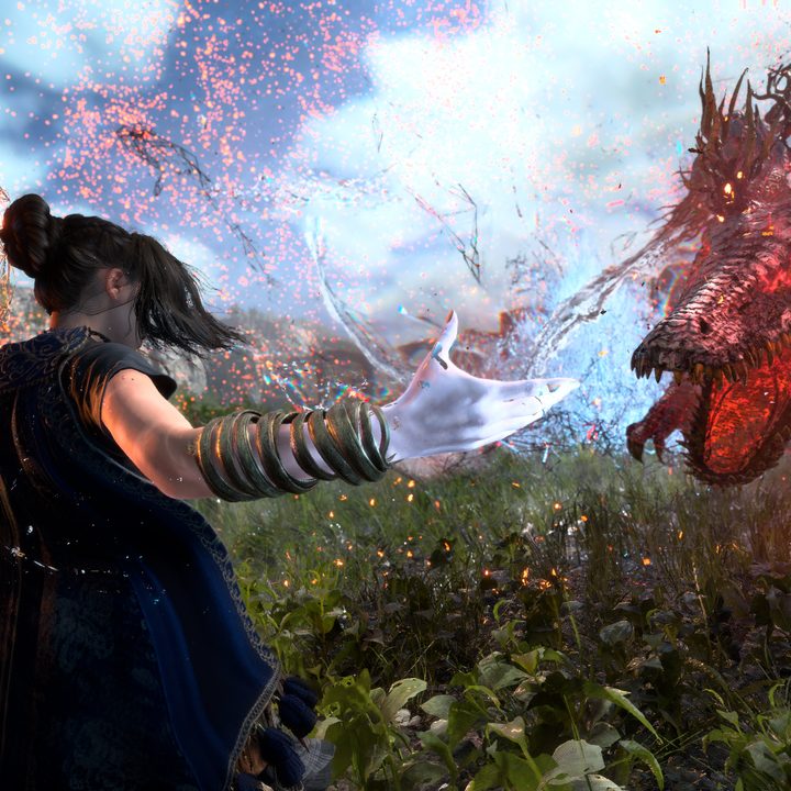 Frey prepares spells to attack a creature in Forspoken.