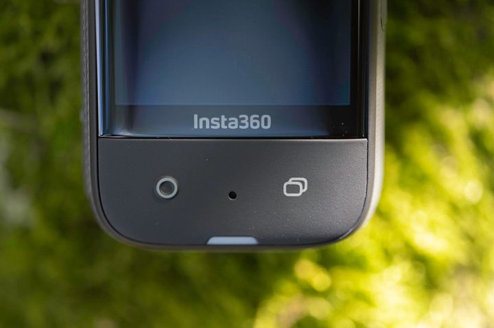 The control buttons and screen of the Insta360 X3.