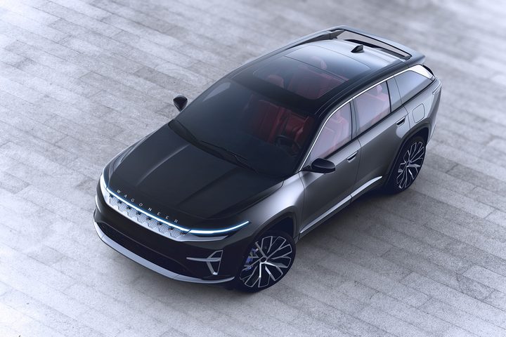 Rendering of the Jeep Wagoneer S electric SUV.
