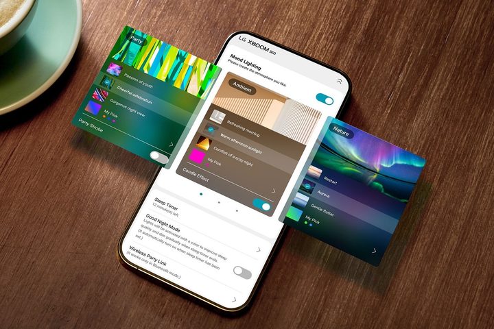 LG XBoom 360 X03 control app.