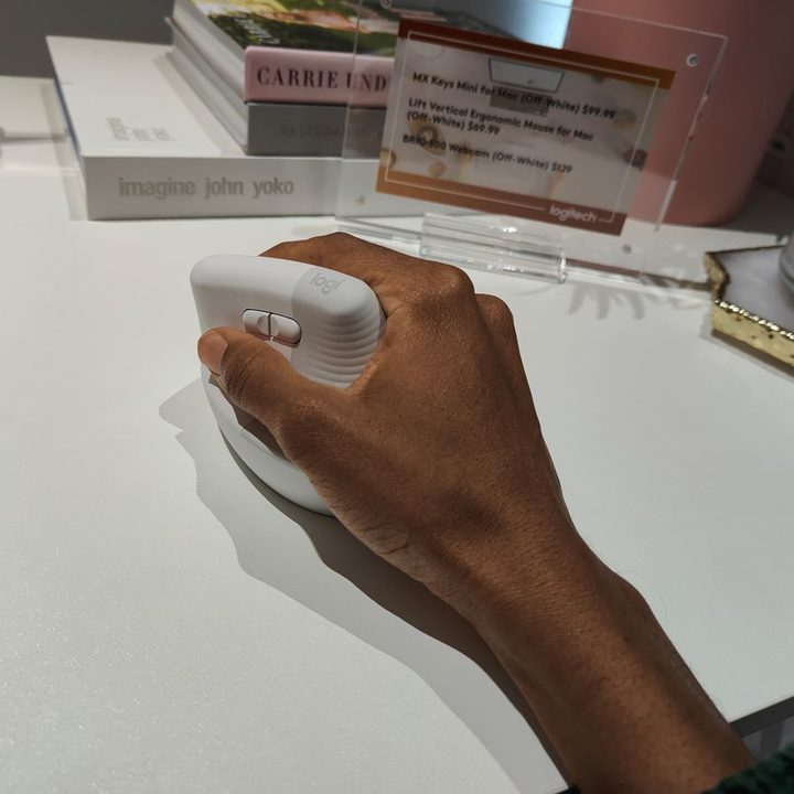 Logitech Lift Vertical Ergonomic Mouse for Mac.