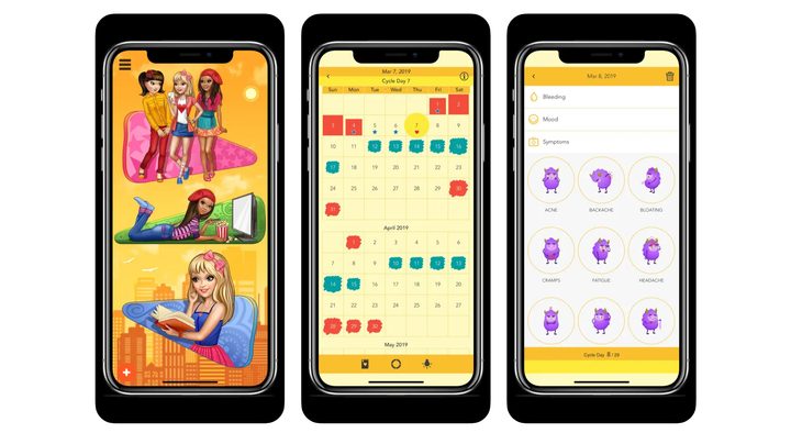 App layout Magic Girl app