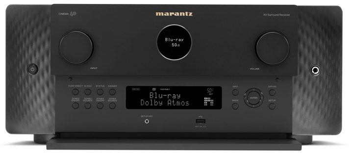 Marantz Cinema 40 8K AVR in black.