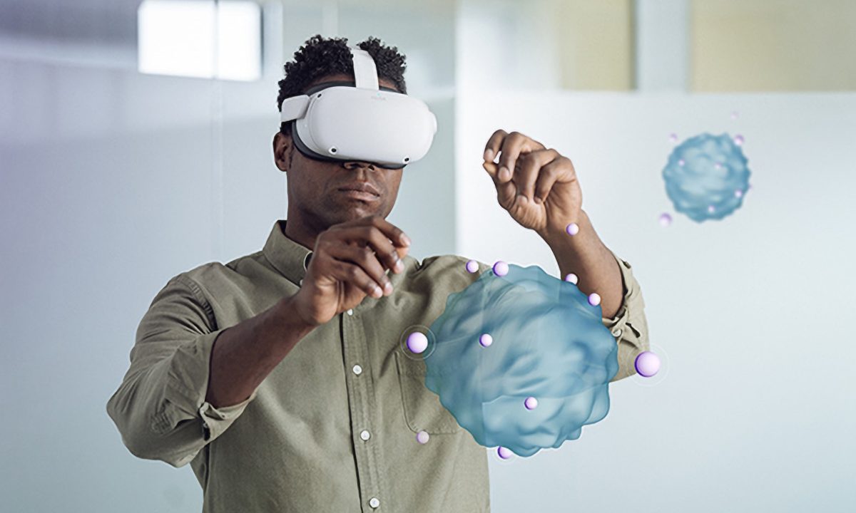 Meta's Quest 2 can track your hands allowing you to manipulate virtual objects.
