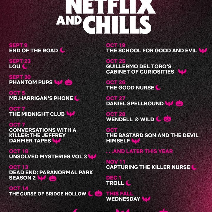 Poster of the Netflix and Chills lineup.