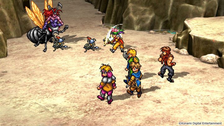 Heroes in Suidoken stand in a canyon.