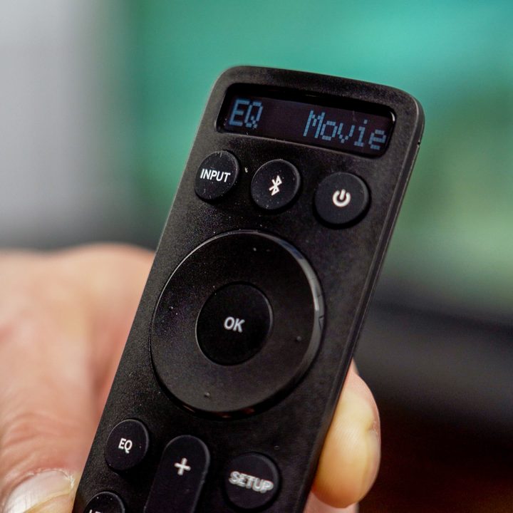 Remote control for the Vizio M-Series Elevate Soundbar (M512E-K6).