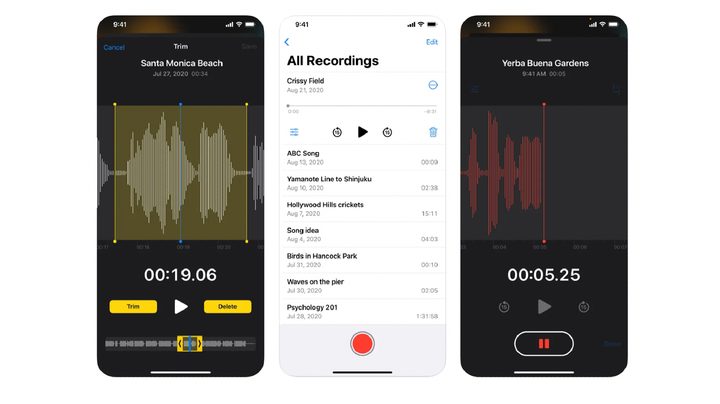 Audio recorder Apple