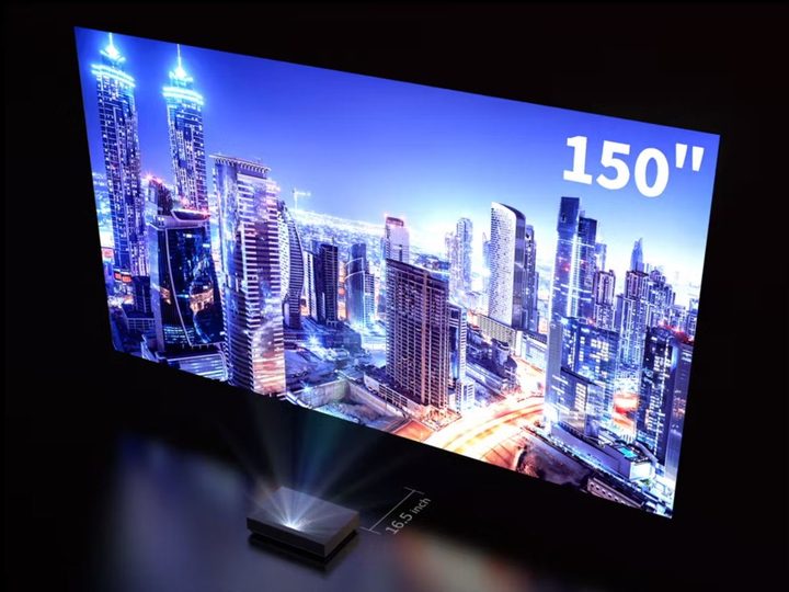 WEMAX Nova screen projection with massive 150 inch screen.