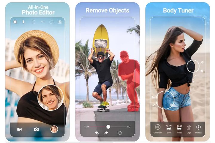 YouCam Perfect casual scenes.