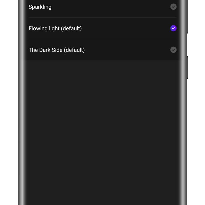 Angy Miao Android app LED color setting screen.