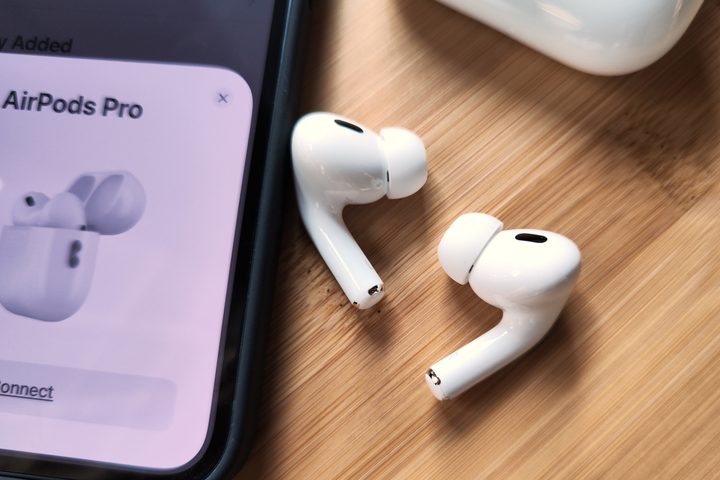 Apple AirPods Pro 2 close-up.