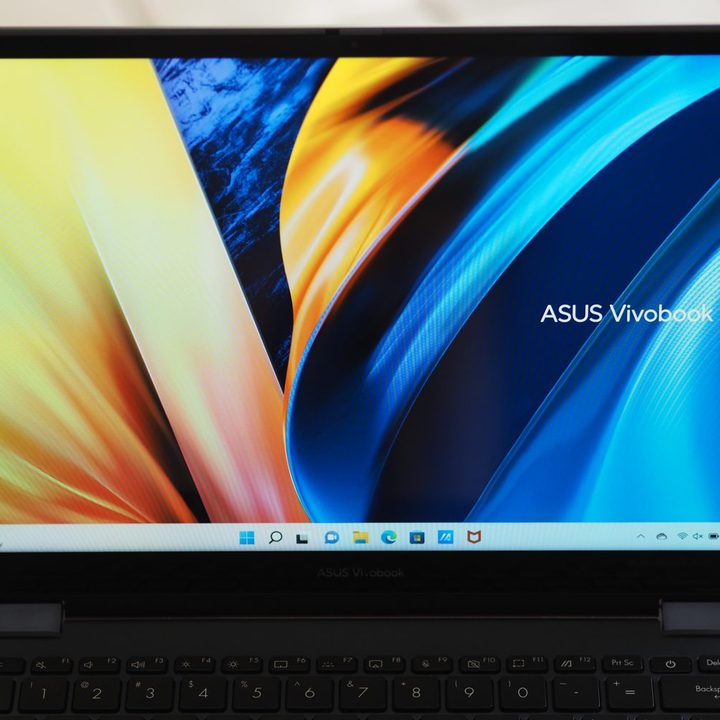Asus Vivobook S 14 Flip front view showing display.