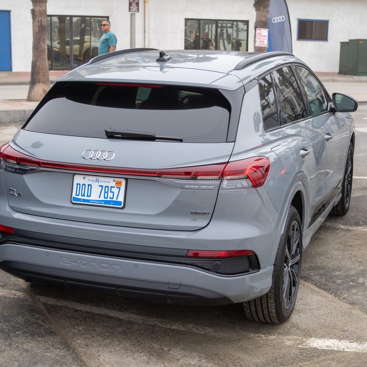 Audi Q4 E-Tron in grey.