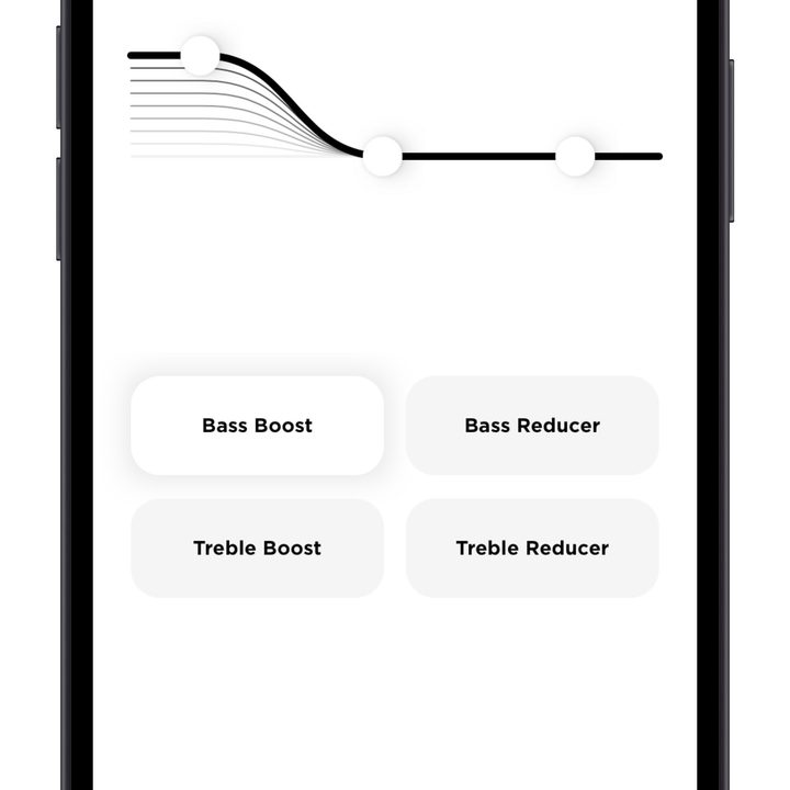 Bose Music App EQ settings.