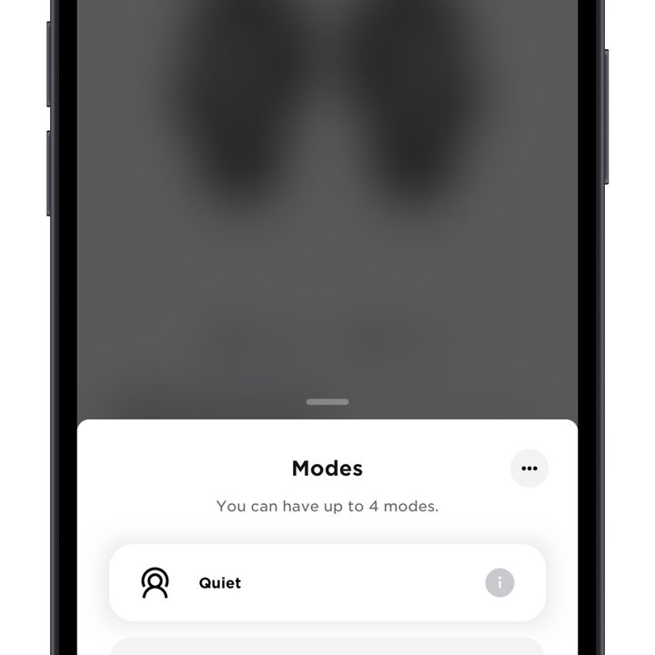 Bose Music App modes settings.