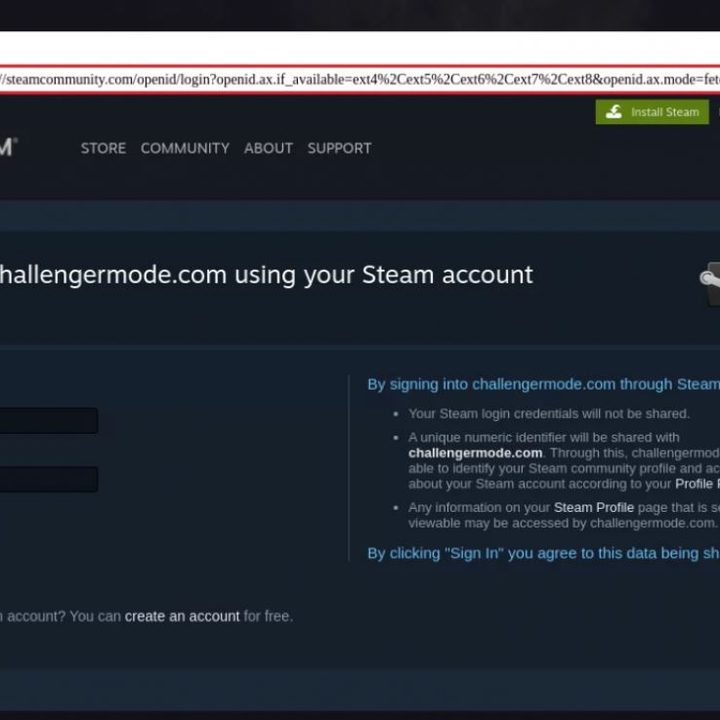 New Steam hack that steals user credentials through a fake login website.