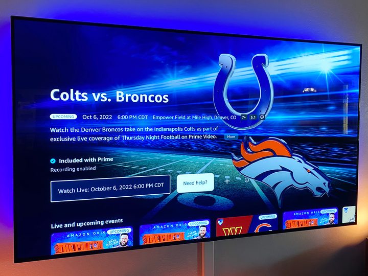 Colts-Broncos on Thursday Night Football.