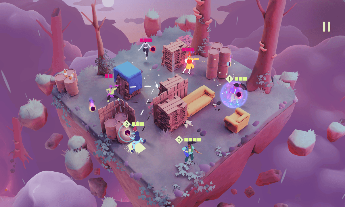 Desta and their friends toss dodgeballs in Desta: The Memories Between.