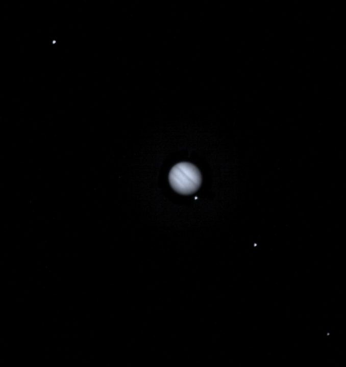 A cropped composite of a DRACO image centered on Jupiter taken during one of SMART Nav’s tests. DART was approximately 16 million miles (26 million km) from Earth when the image was taken, with Jupiter approximately 435 million miles (700 million km) away from the spacecraft.