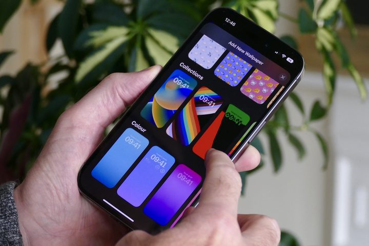 Wallpaper settings on the iPhone 14 Pro.