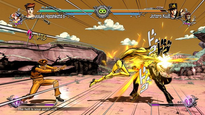 Jo2uke attacking Jotaro with Soft&Wet in JoJo's Bizarre Adventure: All-Star Battle R.