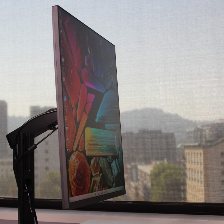 A side view of the LG DualUp monitor.