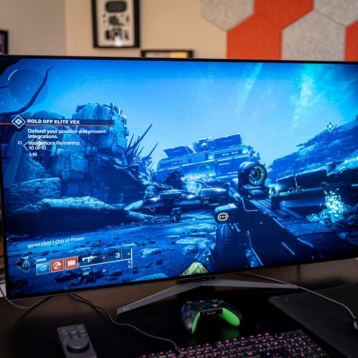 Destiny 2 on the UltraGear 48-inch OLED monitor.