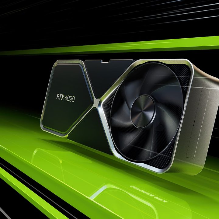 The RTX 4090 among green stripes.