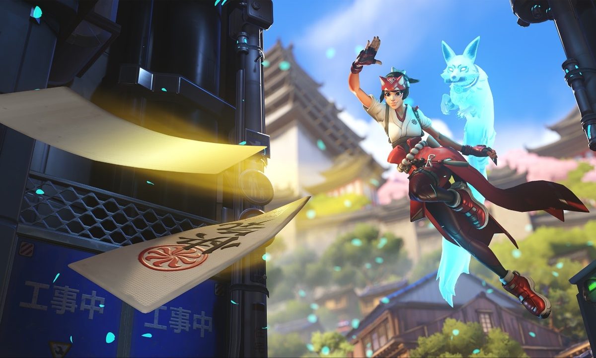 Kiriko throws items in Overwatch 2.