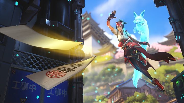 Kiriko throws items in Overwatch 2.