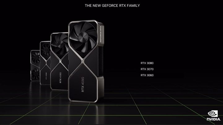 The RTX 4080 series of graphics cards.