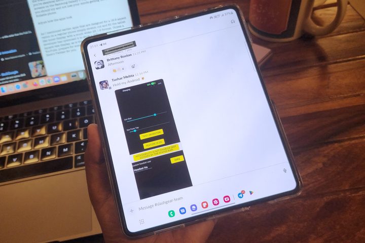 slack on galaxy z fold 4