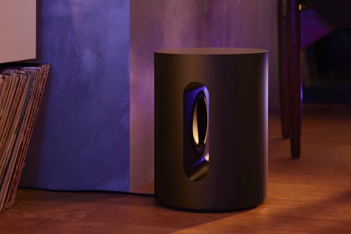 Sonos Sub Mini in black.
