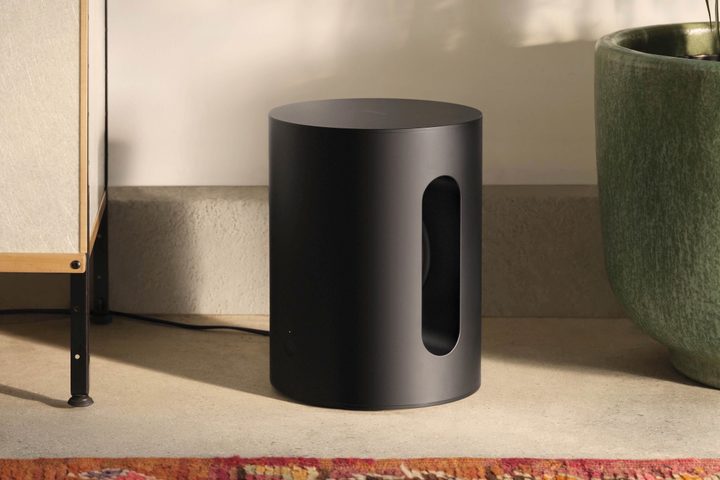 Sonos Sub Mini in black.