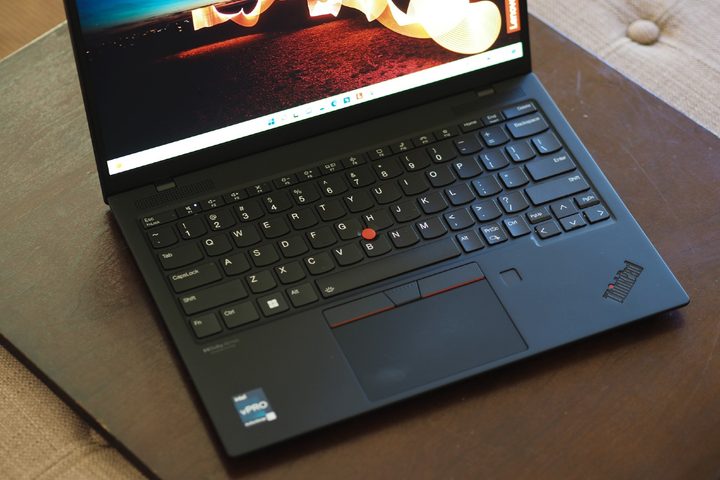 The keyboard and touchpad of the ThinkPad X1 Nano Gen 2.