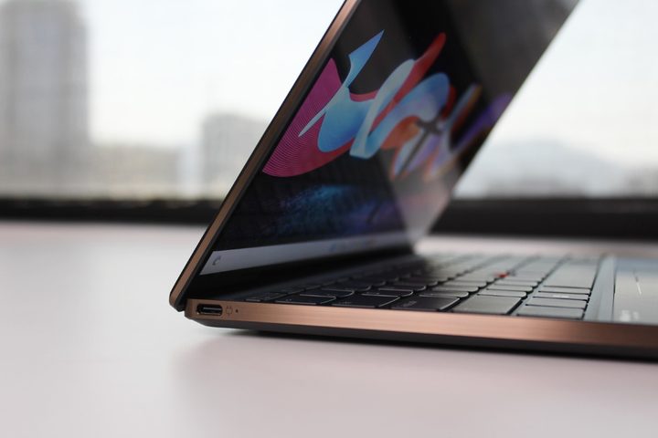 The side profile of the ThinkPad Z13.