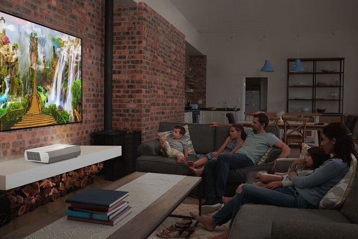 People watching content on the CinemaX D2 Series.