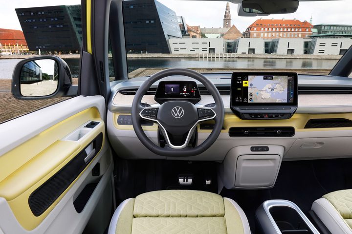 Volkwagen's ID. Buzz infotainment system has a 10-inch screen.