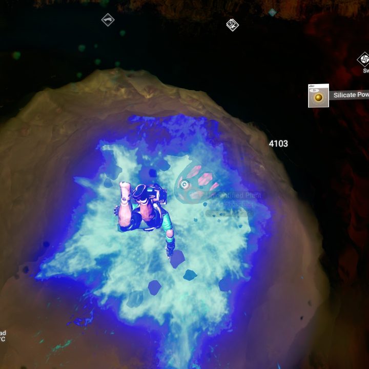 No Man's Sky blowing up a crater