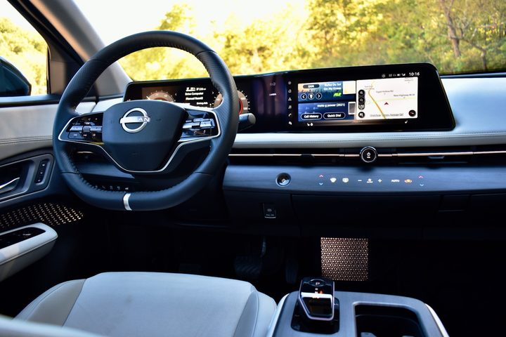 Interior of the 2023 Nissan Ariya.