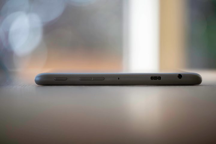 The Amazon Fire HD 8 Plus (2022) ports and buttons.